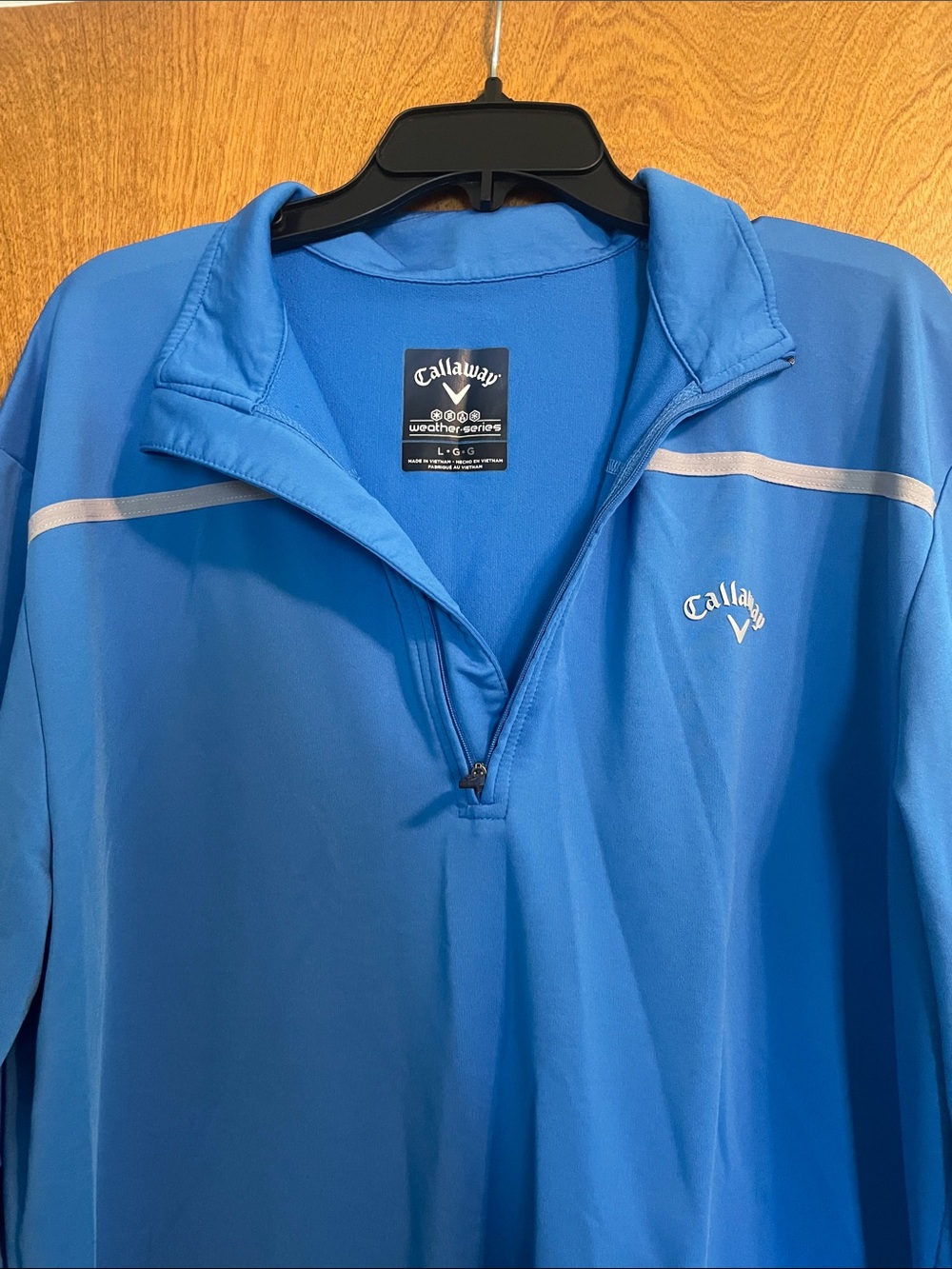 Callaway Light Blue Men's Quarter-Zip Shirt Jacket